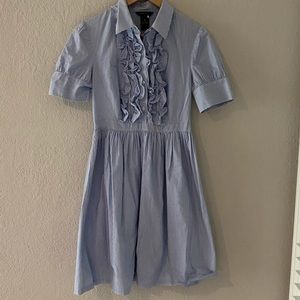 MODA international blue and white stripe dress.